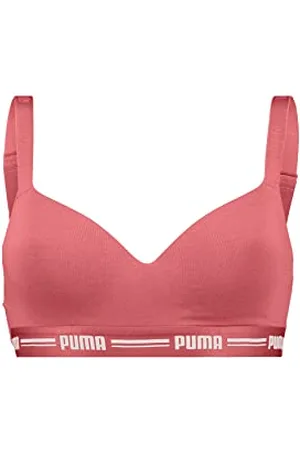 PUMA Damskie wyściełane krótki top biustonosz sportowy, Wady serca, XS