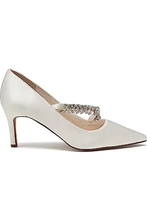 Rainbow Club Crystal - Diamante Detail Ivory Satin buty na wesele, 38,5, , 38.5 EU