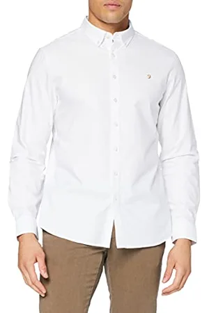 Farah Koszula męska Brewer Slim Fit Cotton Oxford, , S