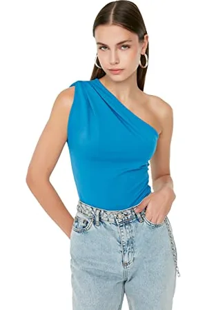Trendyol Damskie gładkie cienkie body z dzianiny, , L