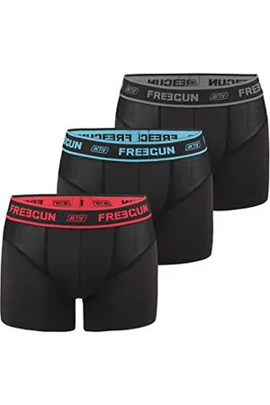 Freegun Bokserki męskie, Bokserki męskie, AKTIV, przyjemne i wolne od deformacji (zestaw 3 sztuk), , M