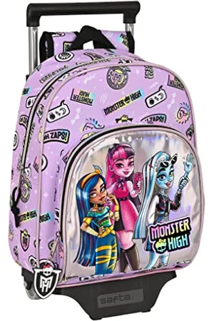 Safta MONSTER HIGH plecak dziecięcy z wózkiem 705, idealny dla dzieci w różnym wieku, wygodny i wszechstronny, jakość i wytrzymałość, 28x10x34 cm, , , Estándar, Casual