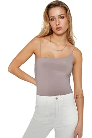 Trendyol Damskie jednokolorowe body z dzianiny, , S, , S