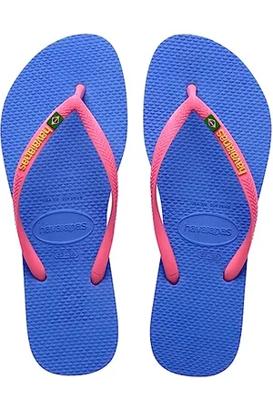 Havaianas Slim Brasil-logo damesslippers | Kleur: Blauw | Maat: 5 VK