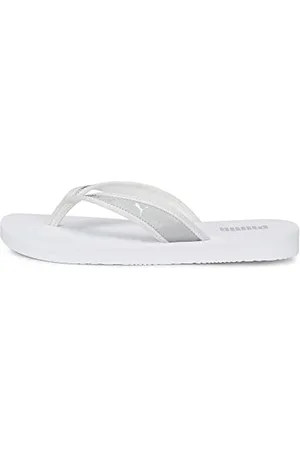 PUMA Damskie klapki Sandy Flip Space Metallics Flop, Matowy srebrny biały srebrny, 42 EU