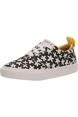 TOMS Alpargata Fenix sznurowane trampki, czarne słońce stokrotki, rozmiar 11 UK dziecko