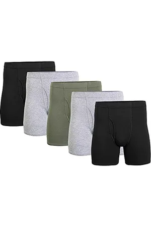 Gildan Męskie bokserki z zakrytym paskiem, wielopak (10 sztuk), , S