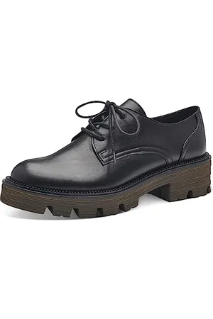 Marco Tozzi Damskie sznurowane 2-23706-41, czarne/khaki, 38 EU, , 38 EU