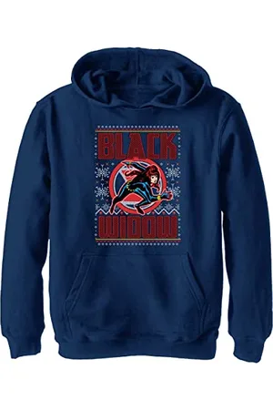 Marvel Unisex Black Widow Bluza z kapturem, granatowy Heather, M, granatowy Heather, M, , M