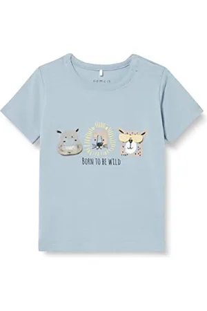 NAME IT Nbmjoggie SS Top T-shirt dla dzieci, Bright White, 56