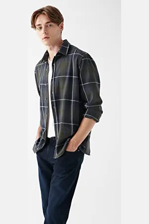 Mavi Check Shirt; Kombu Indigo Check, , S