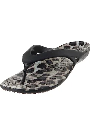 Crocs Damskie chodaki Kadee Ii Flip W Clog, Czarny Multi Animal, 33/34 EU