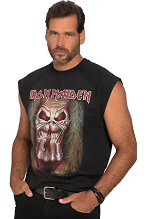 JP 1880 Męskie, duże rozmiary, duże rozmiary, odzież męska L-8XL, tank top, Iron Maiden czarna 6XL 818568100-6XL, , 6XL