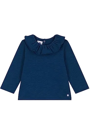 Petit Bateau A08DB Bluzka z długim rękawem, Incognito niebieski, 12 miesięcy dla niemowląt, , 12 miesięcy