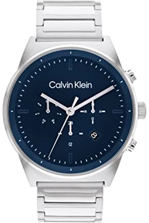 Calvin Klein Analogowy wielofunkcyjny zegarek kwarcowy dla mężczyzn CK imponująca kolekcja z bransoletką ze stali nierdzewnej lub skórzaną, , bransoletka