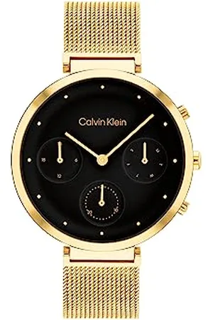 Calvin Klein Analogowy wielofunkcyjny zegarek kwarcowy dla kobiet, minimalistyczna kolekcja T-BAR z bransoletką ze stali nierdzewnej, , bransoletka
