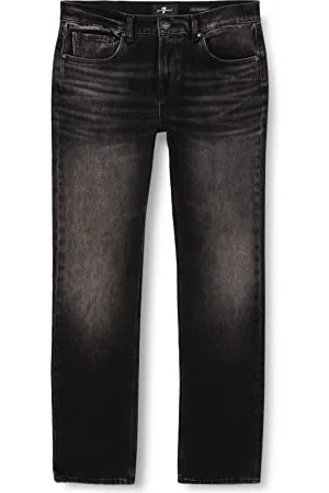7 for all Mankind Męskie dżinsy The Straight Thunder, czarne, regularne, , Rozmiar uniwersalny