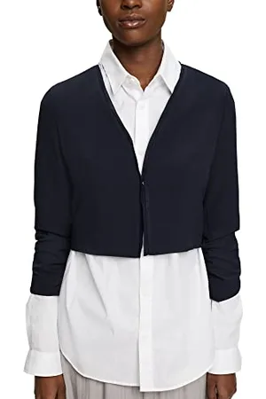 ESPRIT Collection Skrócona marynarka z marszczonymi rękawami, , 42