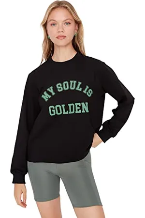 Trendyol Damska bluza Crew Neck Plain Regular, , L