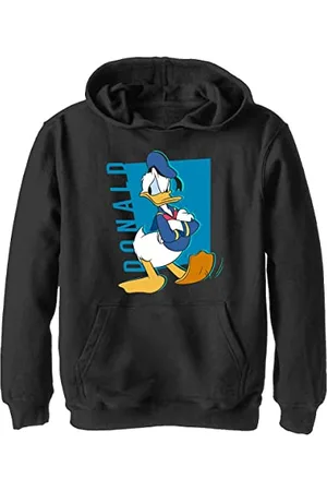 Disney Chłopięca bluza z kapturem Donald Pop, czarna, M, , M