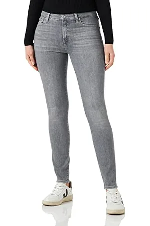 7 for all Mankind Damskie dżinsy Hw Skinny Slim Illusion Dynamic with Embellished Squiggle Jeans, , 26