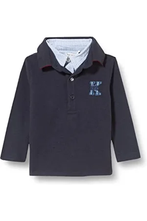 IKKS Polo Marine Manches Longues Bimba, , 3 mesi