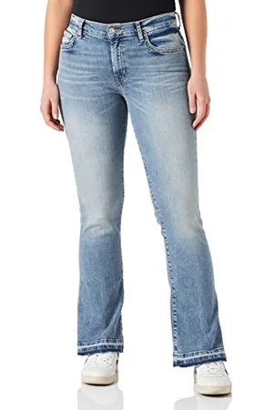 7 for all Mankind Bootcut TAILORLESS Decade Jeans, Light Blue, regularne damskie, , rozmiar uniwersalny