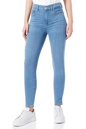 7 for all Mankind Damskie dżinsy Aubrey Slim Illusion Jasnoniebieskie, Regularne, , Rozmiar uniwersalny