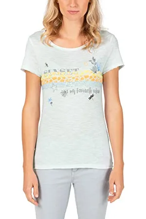 Timezone Damska koszulka z nadrukiem Basic Roundneck, , M