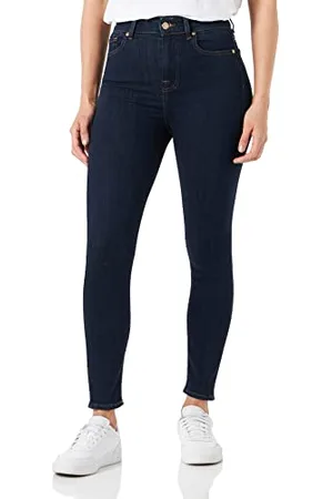 7 for all Mankind Damskie dżinsy Aubrey Slim Illusion Ciemnoniebieskie, Regularne, , 44