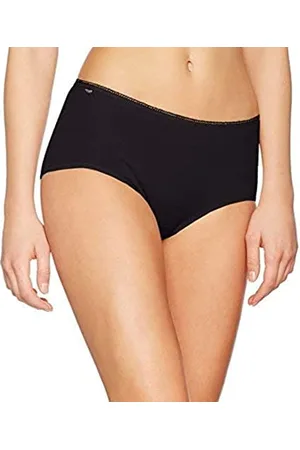 Sloggi Damskie majtki 24/7 Cotton Midi, czarne, 52, czarny, 52