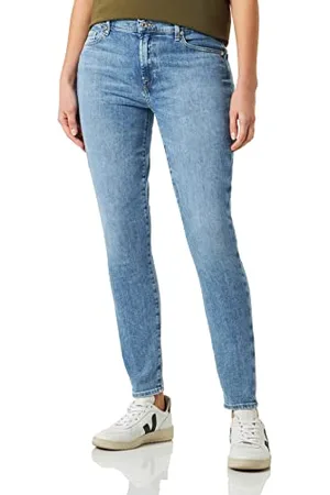 7 for all Mankind Damskie dżinsy Hw Skinny Slim Illusion with Embellished Squiggle Jeans, , 23
