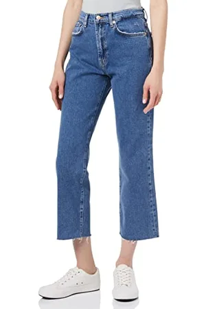 7 for all Mankind Damskie dżinsy Logan Stovepipe, niebieski (mid blue), 27