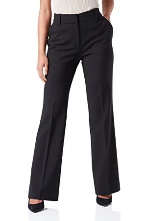 HUGO BOSS Damskie spodnie Hovani Regular -Fit z elastycznej tkaniny w stylu bootcut, , 36