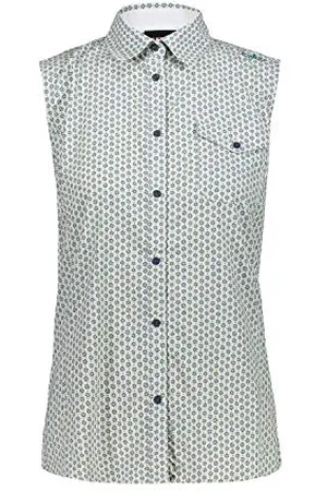 CMP Camicia Smanicata Stretch Con Fantasia Floreale Koszula damska, Ice Blue, 46, , 46