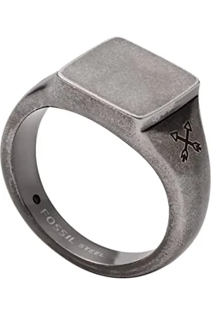 Fossil Vintage Casual Invisurer Silver-Tone Signit Signet, JF03918797