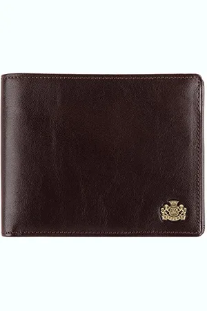 Wittchen Portfel ze skóry bydlęcej | Kolekcja: Arizona | wykonane z wysokiej jakości materiałów | elegancki i klasyczny | Brązowy | 13x10,5 cm