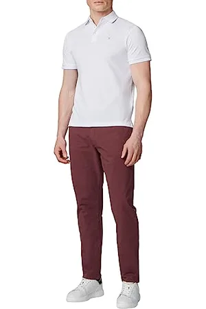 Hackett Męskie spodnie CORE 5PKT Trinity, czerwone (bordowe), 31 W/32 L, , 31W / 32L