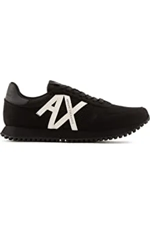 Armani Exchange Openwork Side, Contrast Logo, Microsuede Inserts Sneakersy męskie, , 41 EU