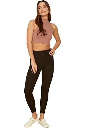 Trendyol Damskie legginsy z wysokim stanem, krój skinny fit, rozmiar 7/8, , S