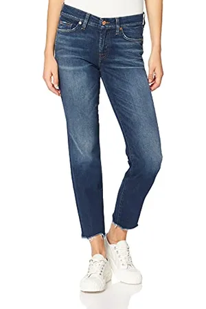 7 for all Mankind Damskie dżinsy Mid Rise Roxanne Crop Slim