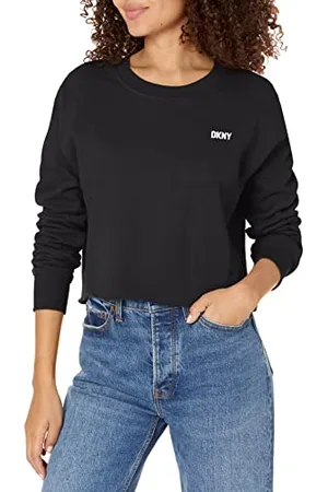 DKNY Damski sportowy sweter z metalicznym logo, , M