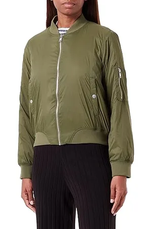 ONLY Bestseller A/S Damska kurtka ONLTHILDE Bomber CC OTW, Winter Moss/Szczegóły: Burnt Orange Lining, XS, , XS