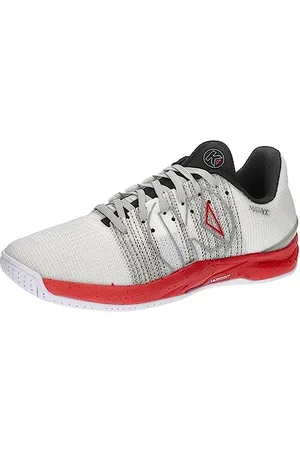 Kempa Unisex Attack One 2.0 buty do piłki ręcznej, buty sportowe, buty sportowe, białe/czerwone, rozmiar 44 EU, , 44 EU