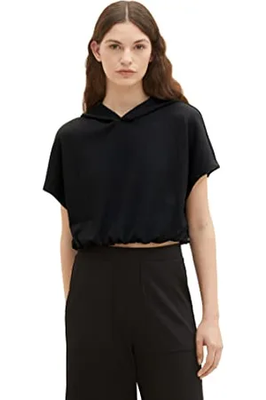 TOM TAILOR Damski 1036618 T-Shirt, 14482-Deep Black, L, , L