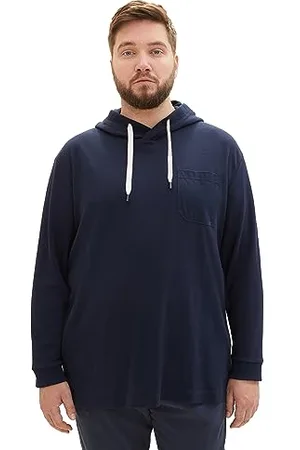 TOM TAILOR Męska koszula z długim rękawem z kapturem, , 5XL Duże rozmiary