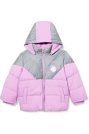 NAME IT Dziewczęca kurtka puchowa NMFMAREN Reflective kurtka buforowa, fioletowa Tulle, 104, , 104 cm