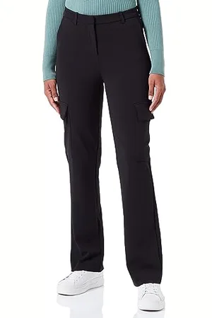 VERO MODA Bestseller A/S Damskie spodnie VMZAMIRA MR Straight Cargo Pant GA NOOS, czarne, XL/34, , 34-XL