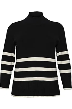 Kaffe Plus Size Damski Sweter Regular Fit Długie Rękawy Mock Neck