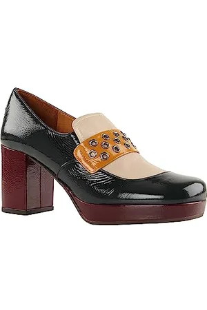 Chie Mihara Damskie ONGA38,5 moccasin, Dark Blue, Yellow, White, Red, 38,5 EU, , 38.5 EU